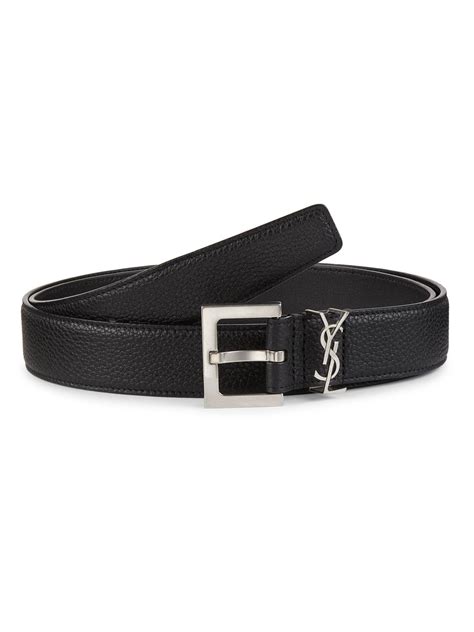 ysl belt men's|saint laurent monogram leather belt.